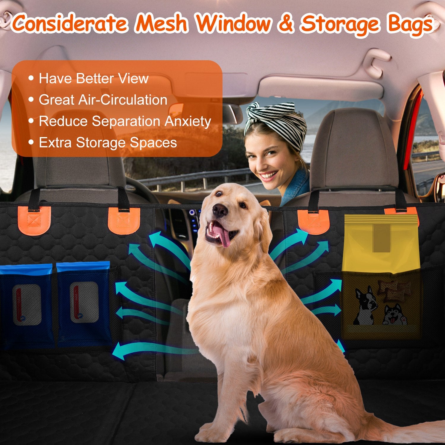 Waterproof Dog Car Seat Cover – Scratch-Proof Back Seat Protector | Neol™