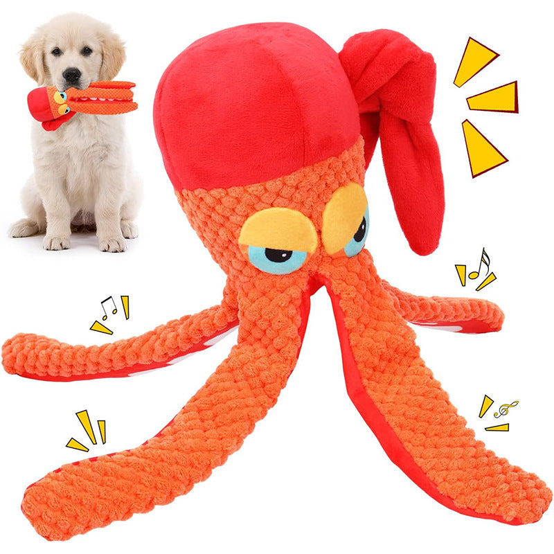 Octopus Plush Squeaky Dog Toy