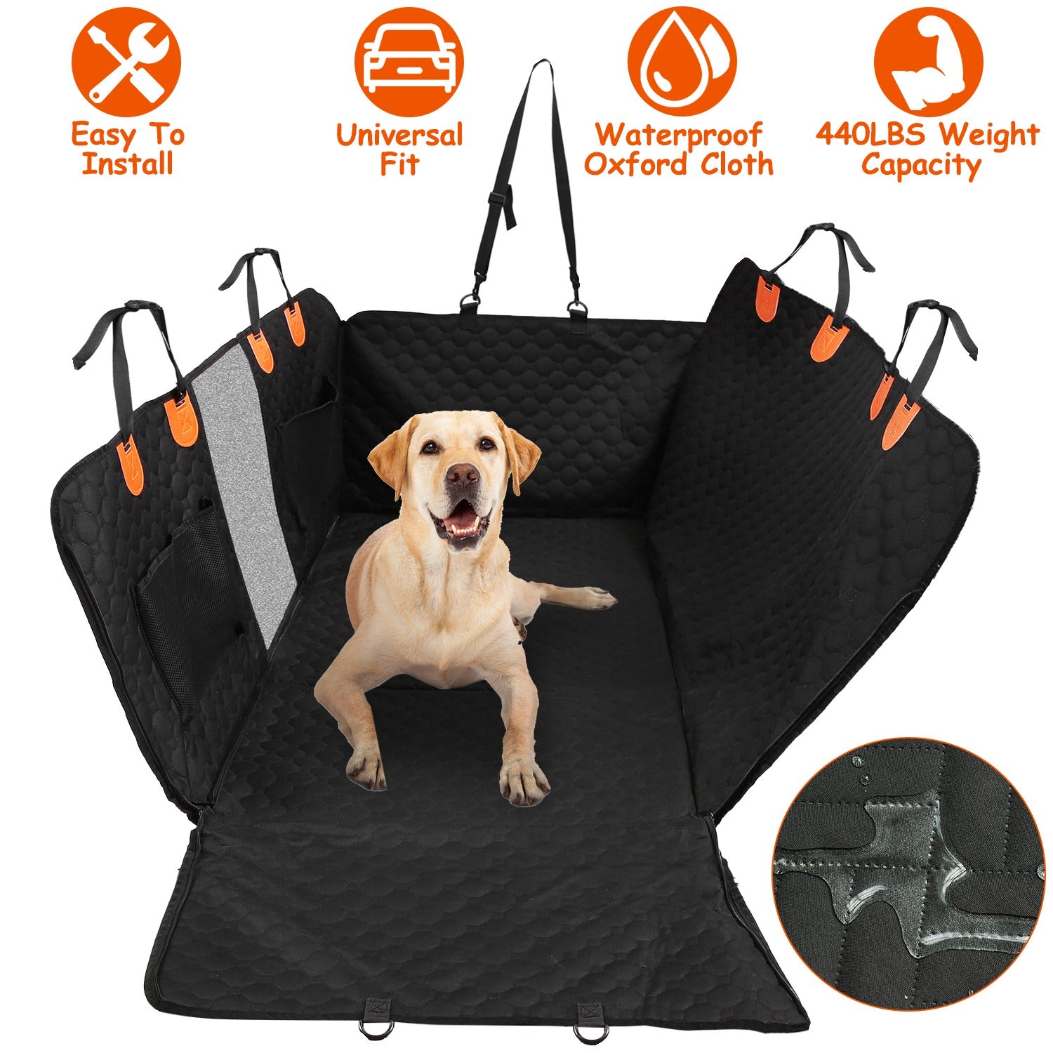 Waterproof Dog Car Seat Cover – Scratch-Proof Back Seat Protector | Neol™