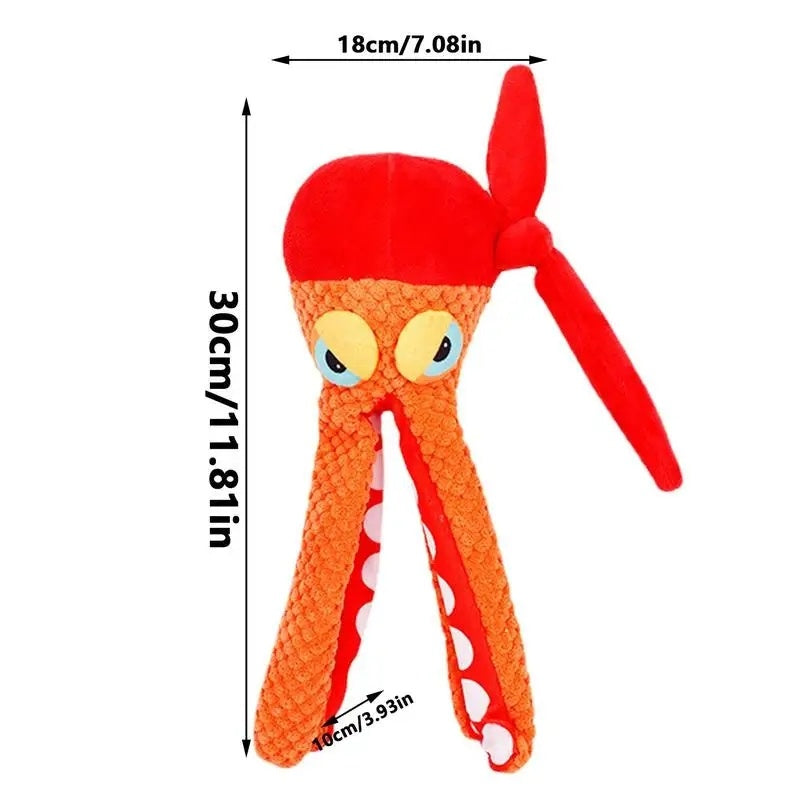 Octopus Plush Squeaky Dog Toy