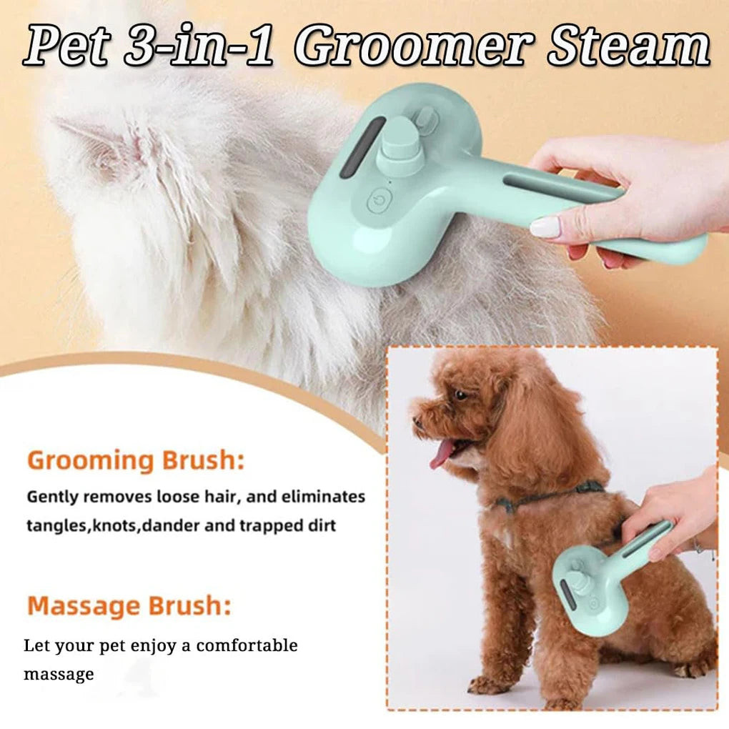 Steam Spray Dog Grooming Brush – Self-Cleaning & Anti-Shed Pet Brush | Neol™