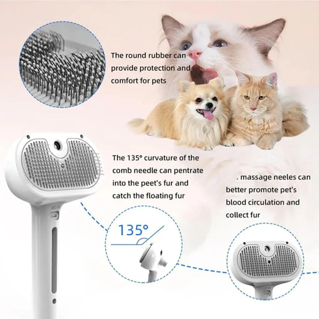 Steam Spray Dog Grooming Brush – Self-Cleaning & Anti-Shed Pet Brush | Neol™