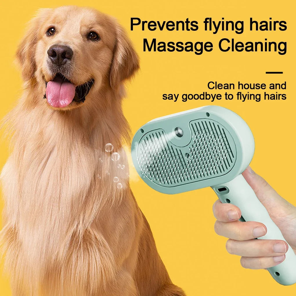 Steam Spray Dog Grooming Brush – Self-Cleaning & Anti-Shed Pet Brush | Neol™