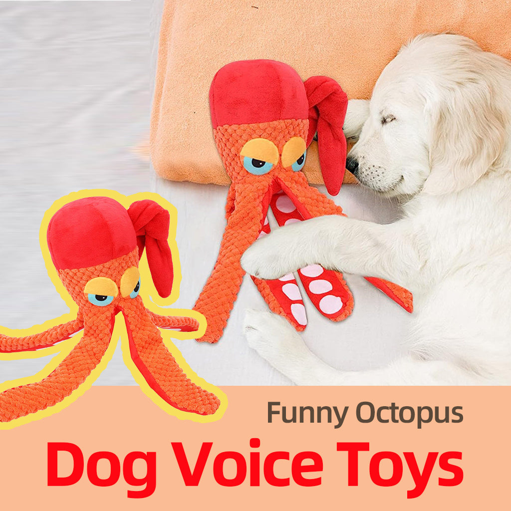 Octopus Plush Squeaky Dog Toy